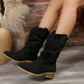 Pointed Suede Boots For Women